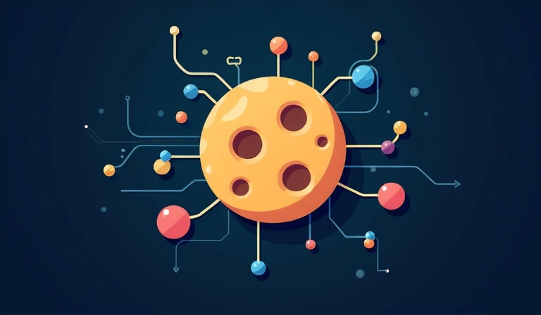 Illustrazione di un cookie digitale che rappresenta un piccolo file di dati